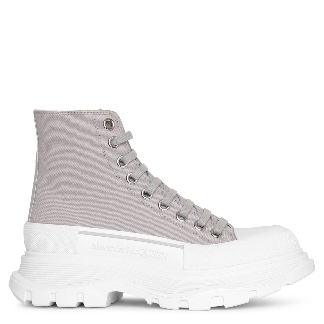 Alexander McQueen | Tread Slick grey canvas ankle boots