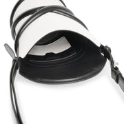 The Curve soft ivory and black bucket bag