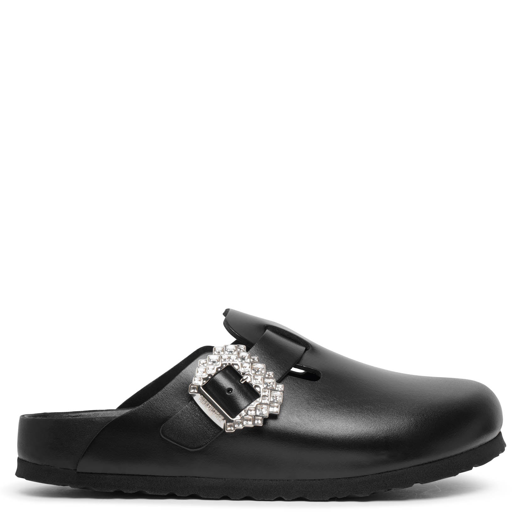 驚きの値段 crystal Boston | Birkenstock buckle Savannahs | slides black 靴