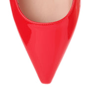 Red patent leather ballerina