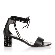 Stellar 55 black leather sandal