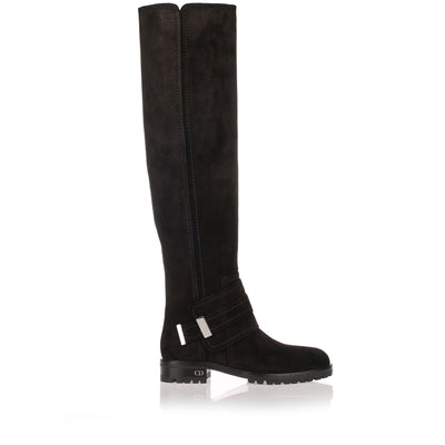 Escape black suede over-the-knee-boot