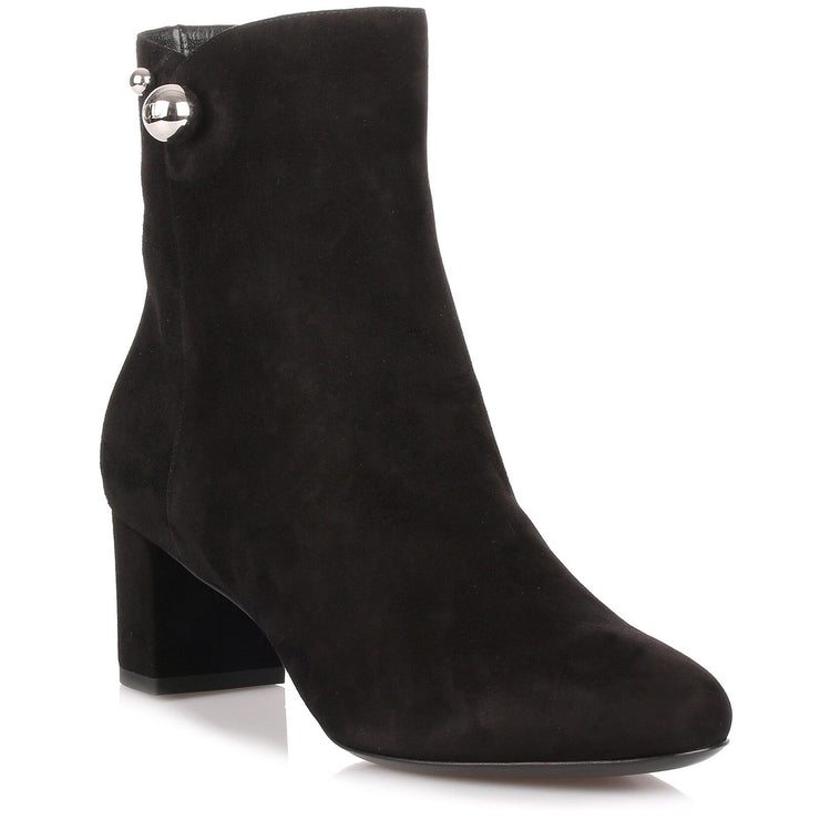 Black suede bootie