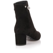 Black suede bootie