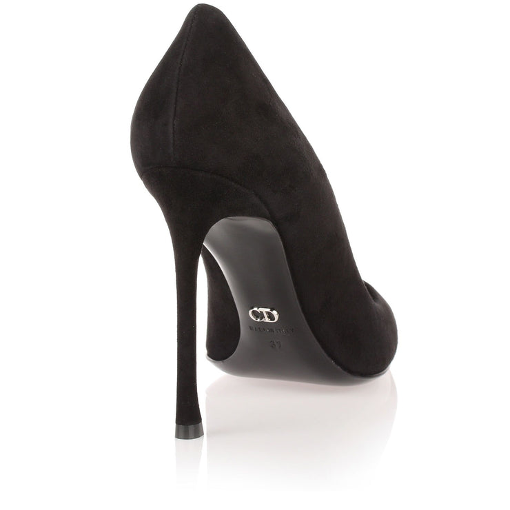 Essence 100 black suede pump