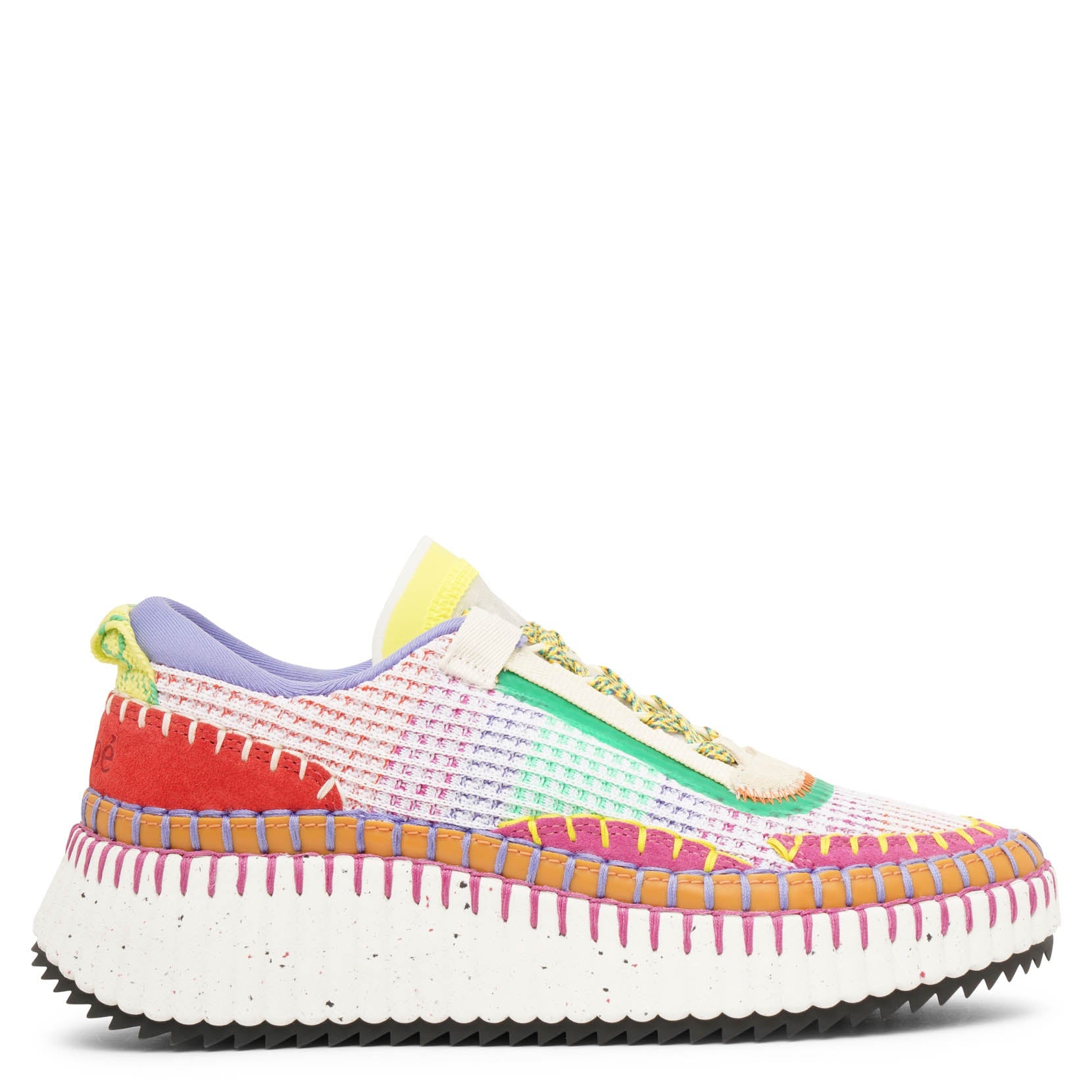 セール【Chloe】個性的☆Nama 厚底 スニーカー Multicolor red Chloé | Nama red mesh sneakers | Savannahs
