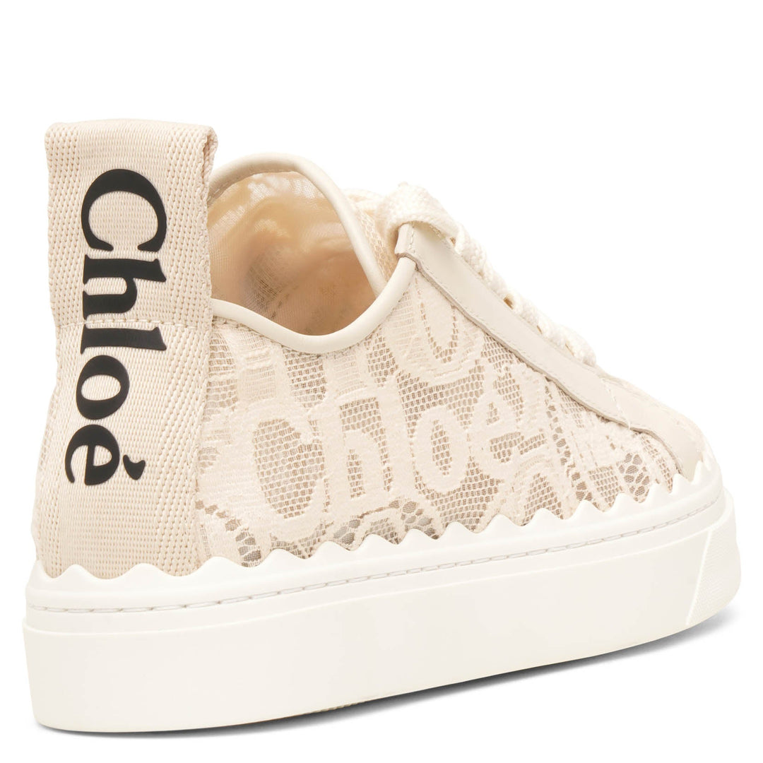 Chloé | Lauren beige lace sneakers | Savannahs