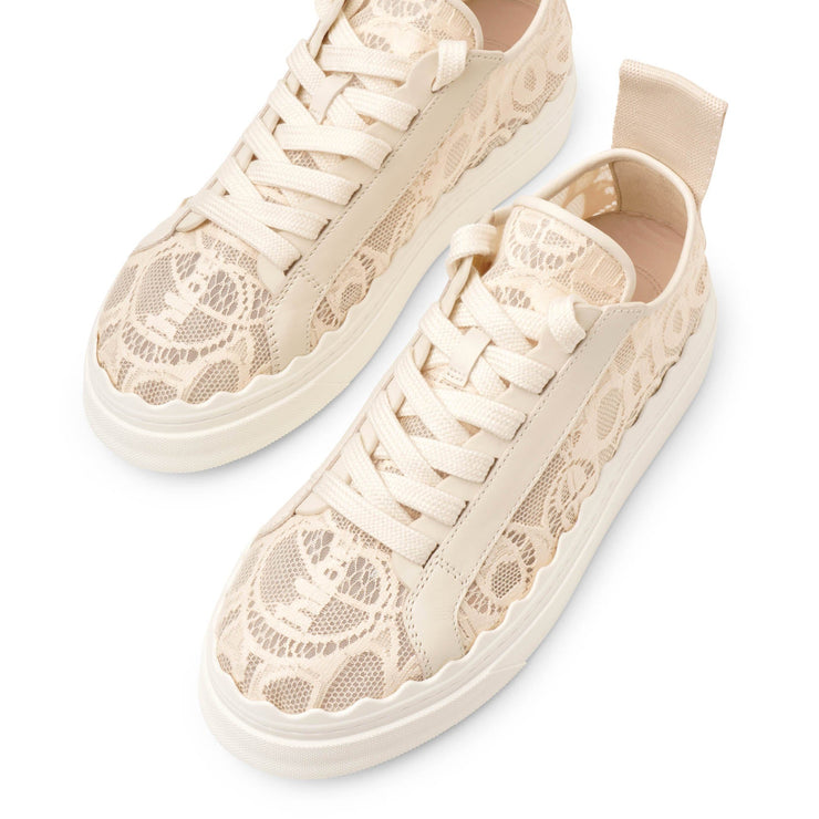 Lauren beige lace sneakers