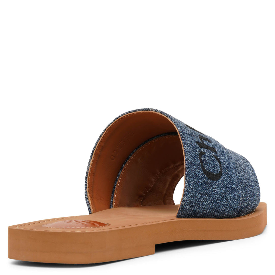 【CHLOE】WOODY SLIDE Chloé | Woody light blue slides | Savannahs