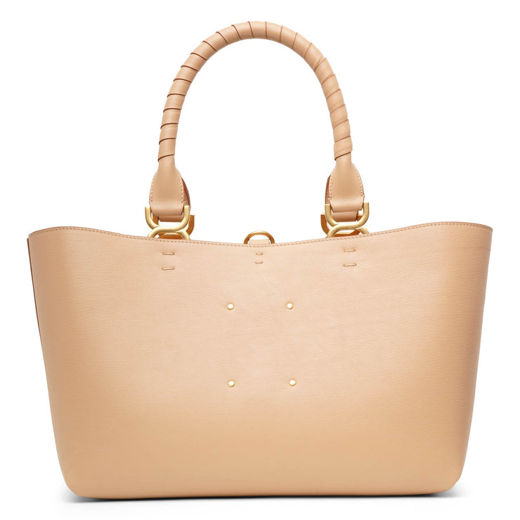Marcie leather handbag Chloé Beige in Leather - 37920776