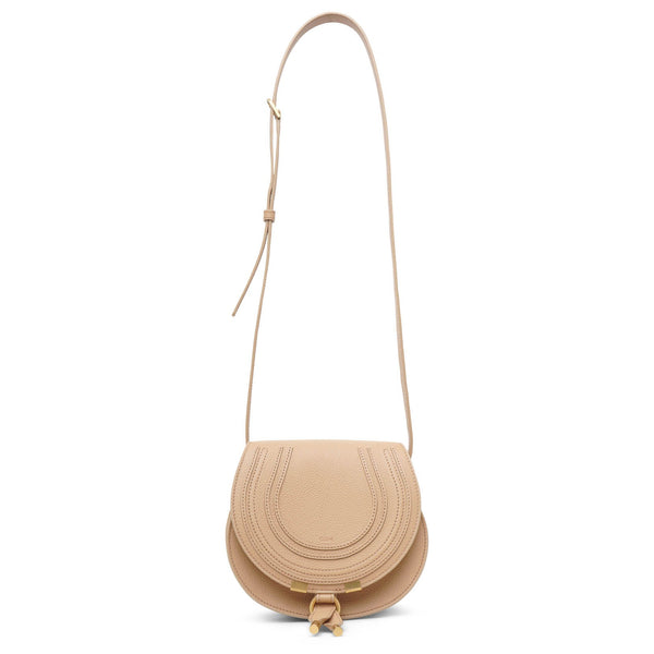 Marcie leather handbag Chloé Beige in Leather - 37920776