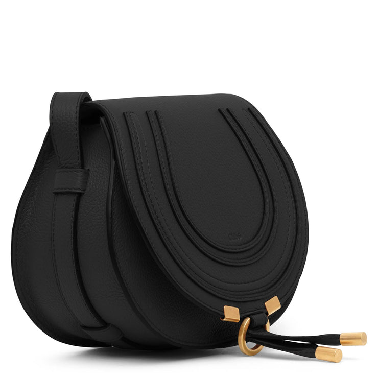 Chloé Marcie Medium Leather Crossbody Bag Black