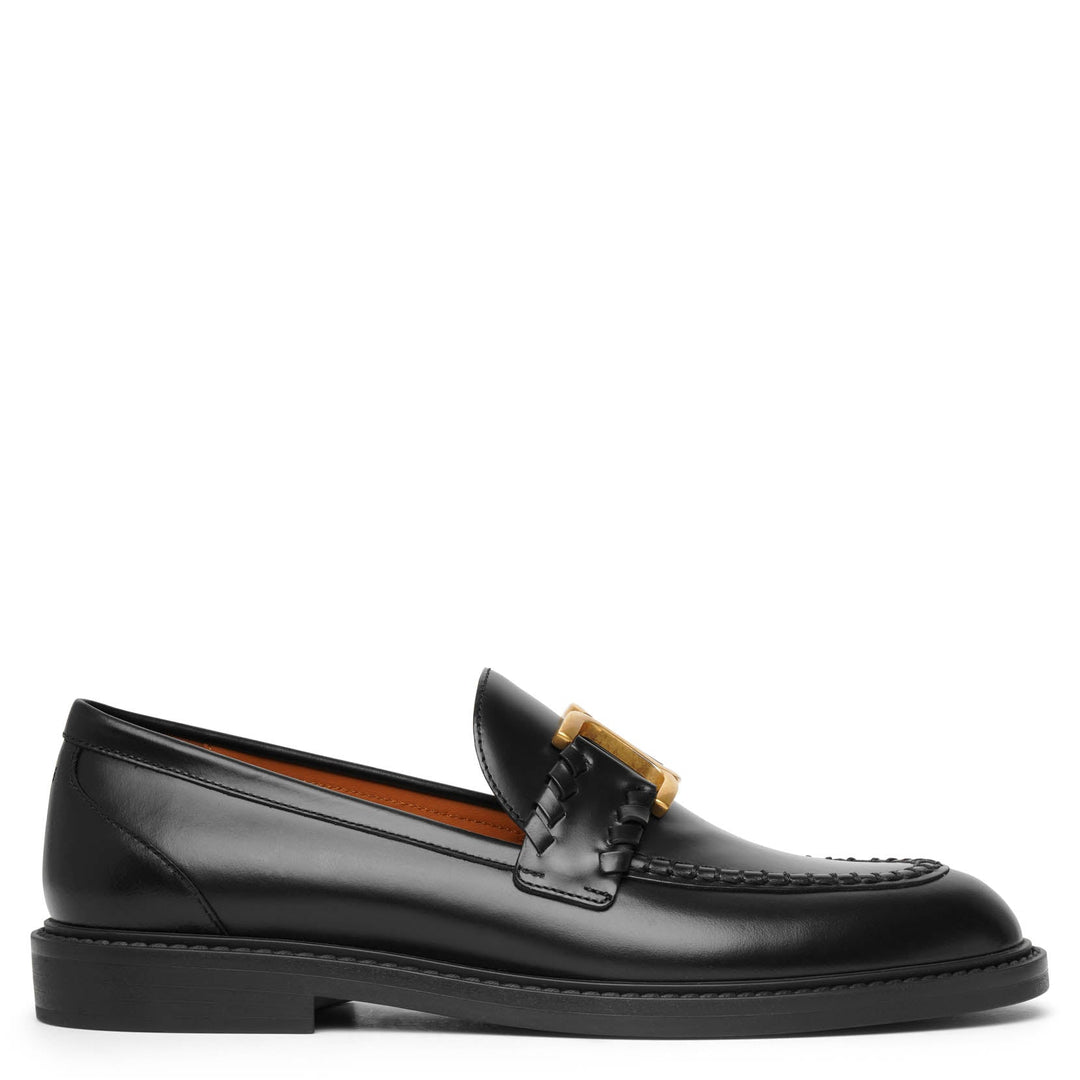 直営店‐Chloe‐ SALE! Marcie ローファー Chloé | Marcie black leather heeled loafers | Savannahs