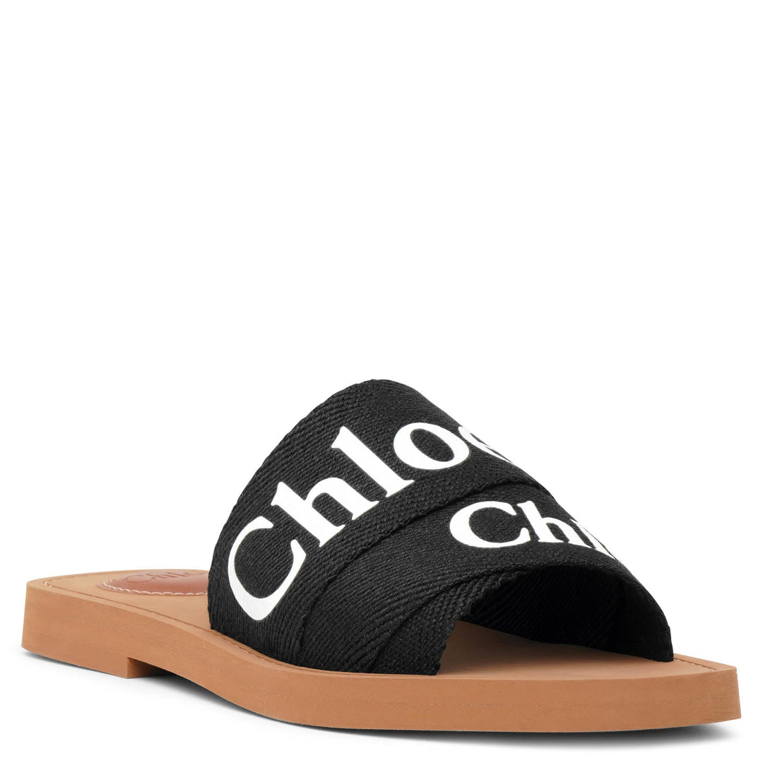 Chloé | Woody black slide sandals | Savannahs