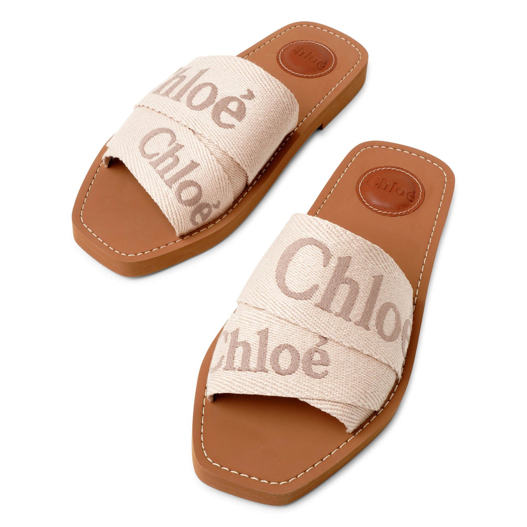 Chloé | Woody beige slide sandals | Savannahs