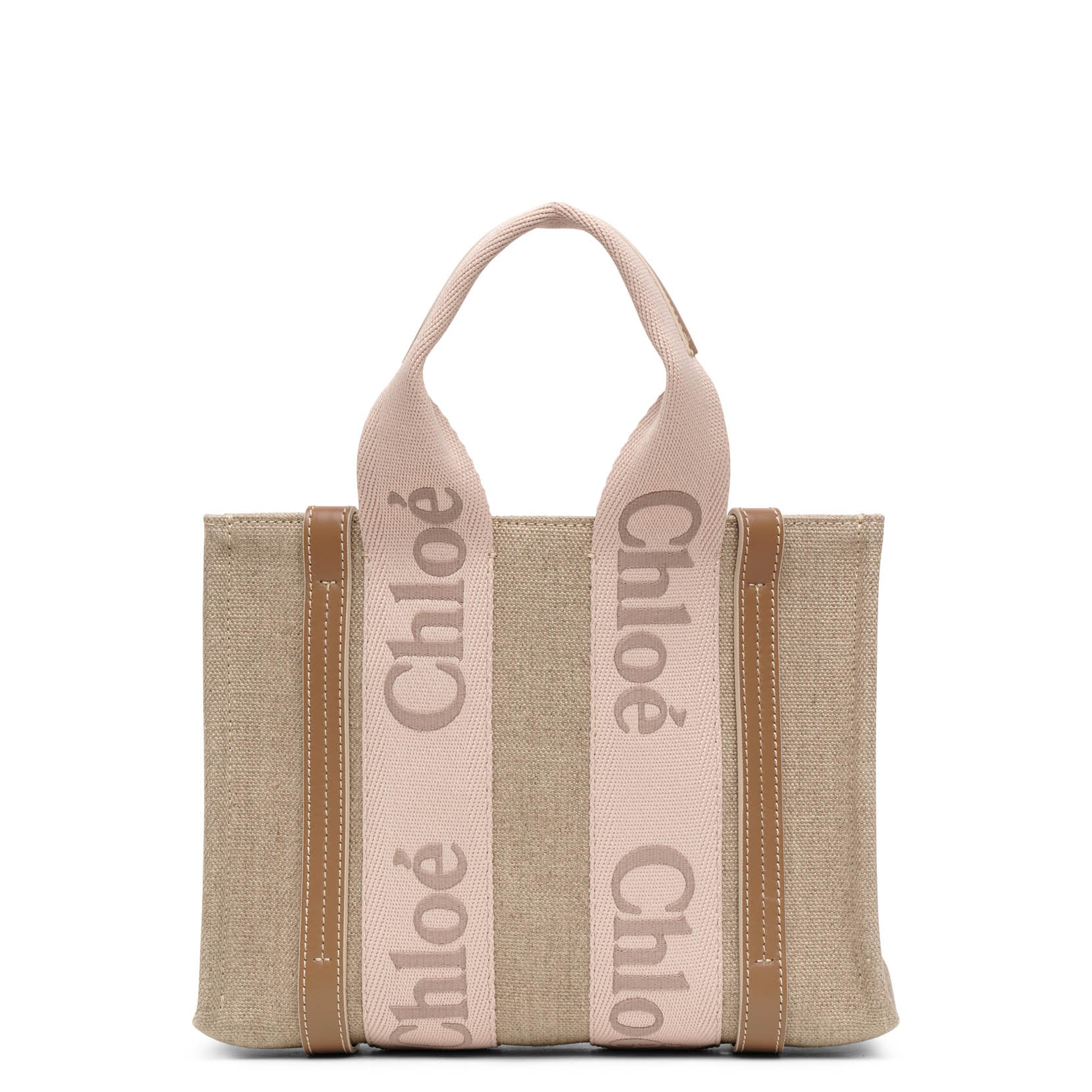 【関税&送料込み】ChloAC Carry Small Tote Bag In Blushy Be CH23157B-Chloe-Woody-small-