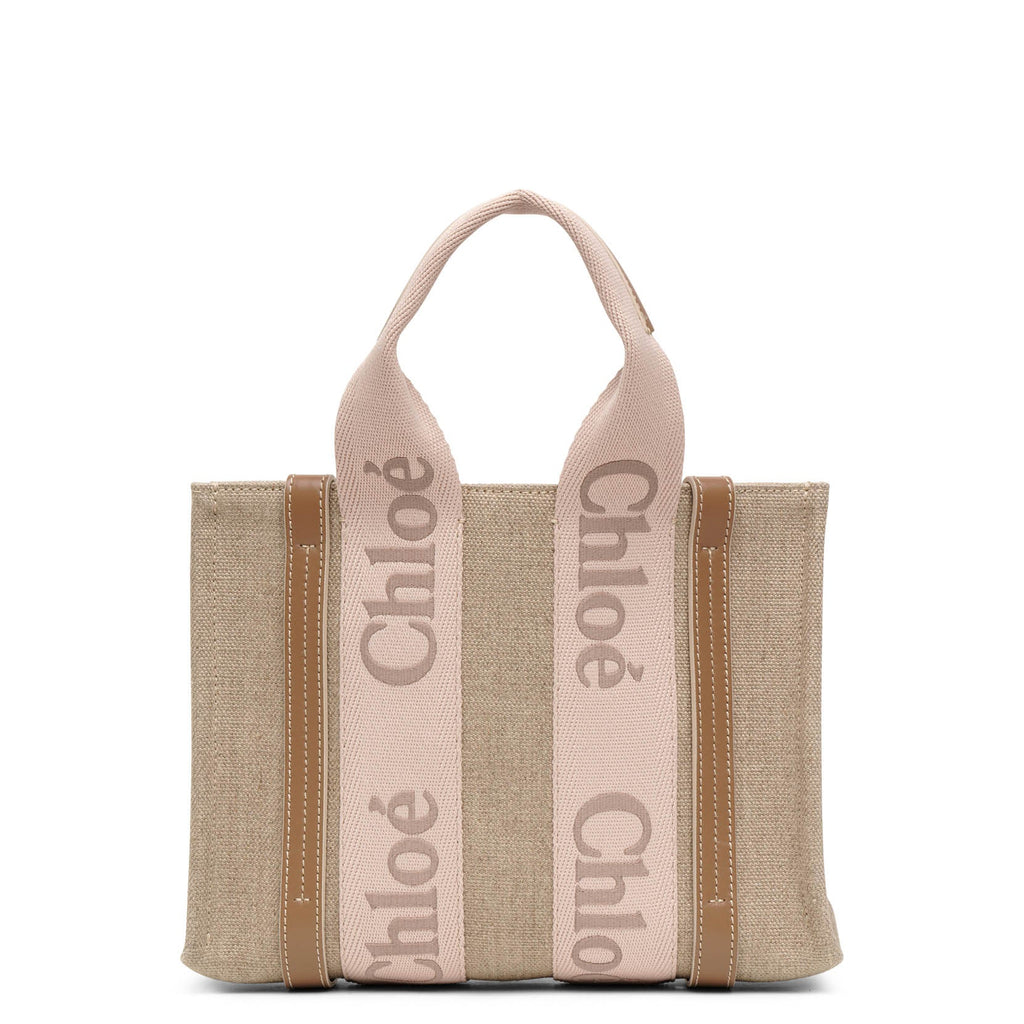 Chloé Woody Mini Canvas Tote Bag