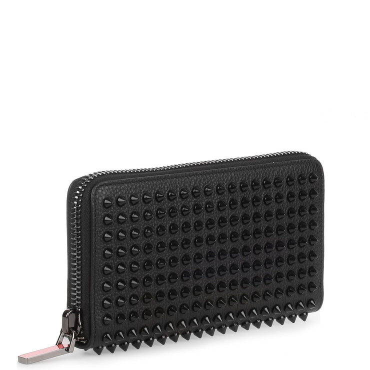  Christian Louboutin Panettone Black Spiked Leather Wallet :  Clothing, Shoes & Jewelry