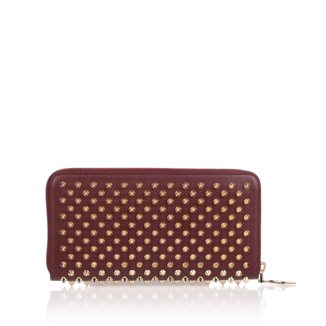 小物 Christian Louboutin Panettone wallet Panettone - Wallet - Grained calf leather and spikes - Black