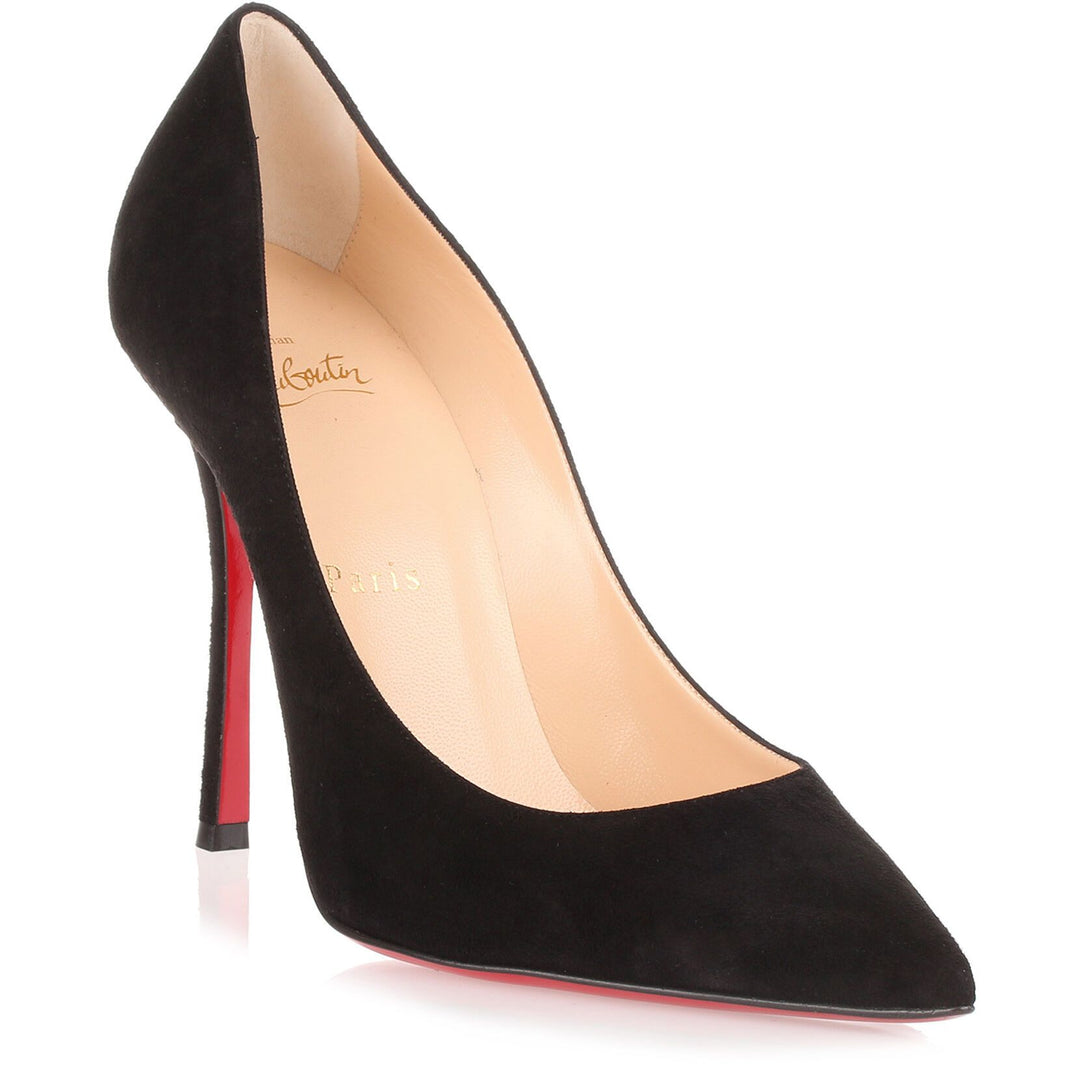 【ポイント10倍】 Christian Savannahs | pump suede black 100 Decoltish | Louboutin 靴