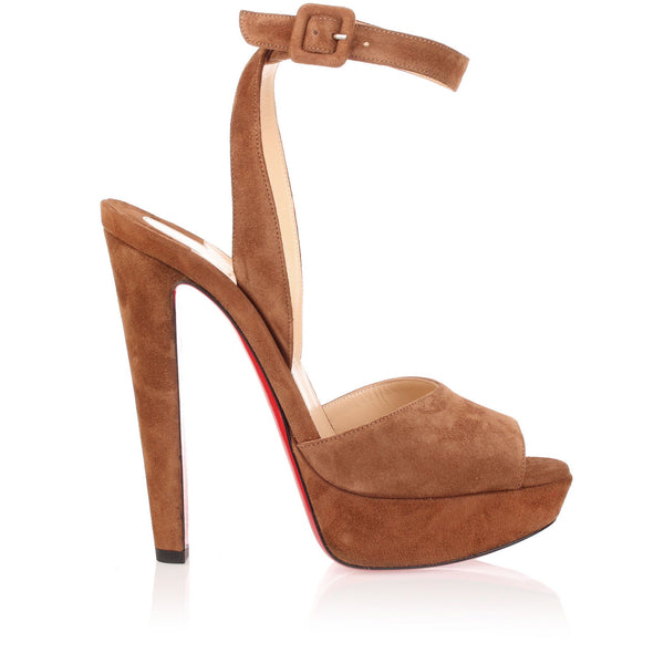 Christian Louboutin | Louloudancing 140 tan suede sandal Christian Louboutin | Louloudancing 140 tan suede sandal