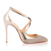 Crissos 100 silver glitter pump