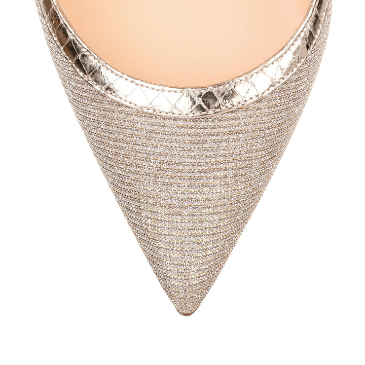 Christian Louboutin, Crissos 100 silver glitter pump