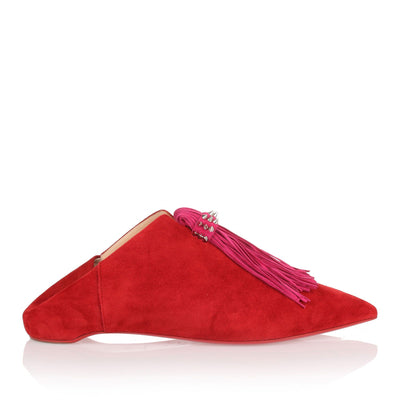 Medinana Flat red suede slipper