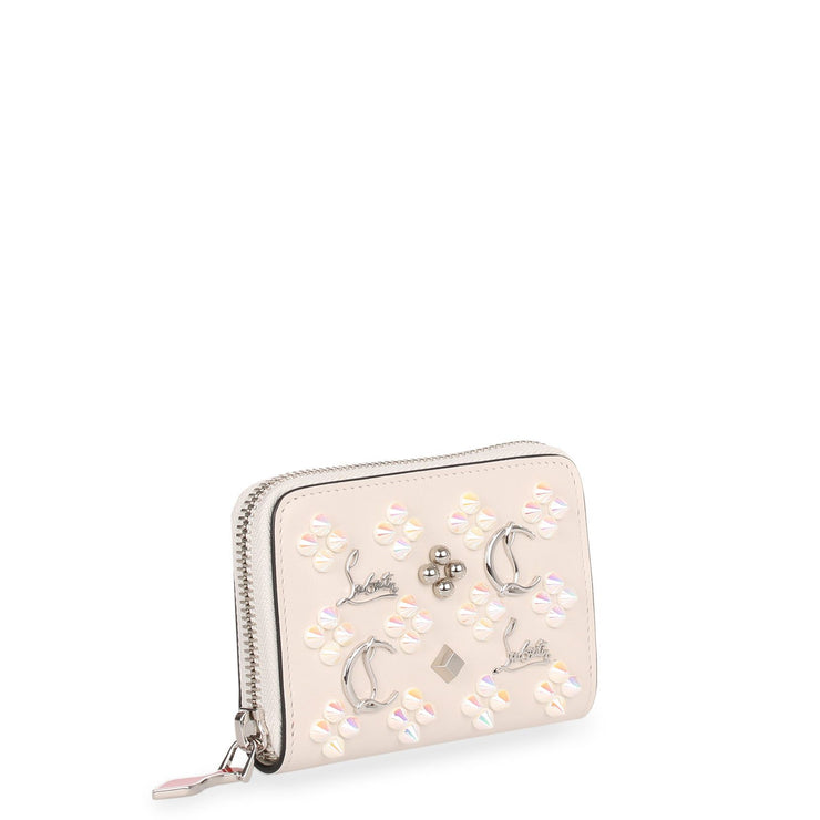 Christian Louboutin, Panettone white leather studded wallet