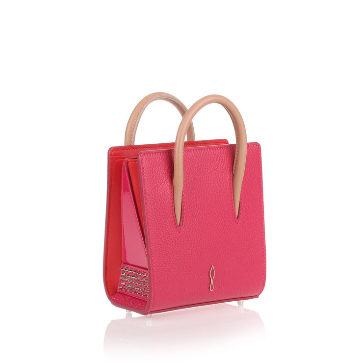 Christian Louboutin Cabata Nano Pink Patent Leather Tote Bag New