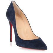 Pigalle Follies 100 dark blue suede pump