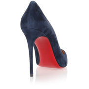 Pigalle Follies 100 dark blue suede pump