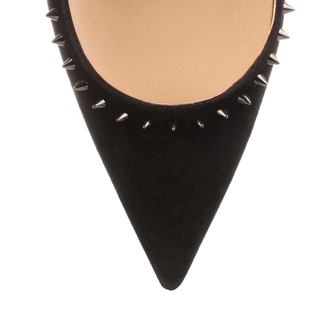 Christian Louboutin Anjalina 85 black suede spike pump Savannahs