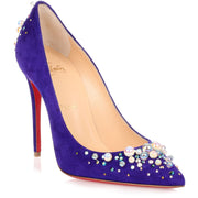 Candidate 100 purple suede embellished pump