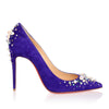 Candidate 100 purple suede embellished pump