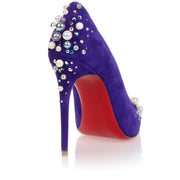 Candidate 100 purple suede embellished pump