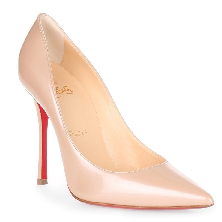 Decoltish 100 pearlised beige patent pump