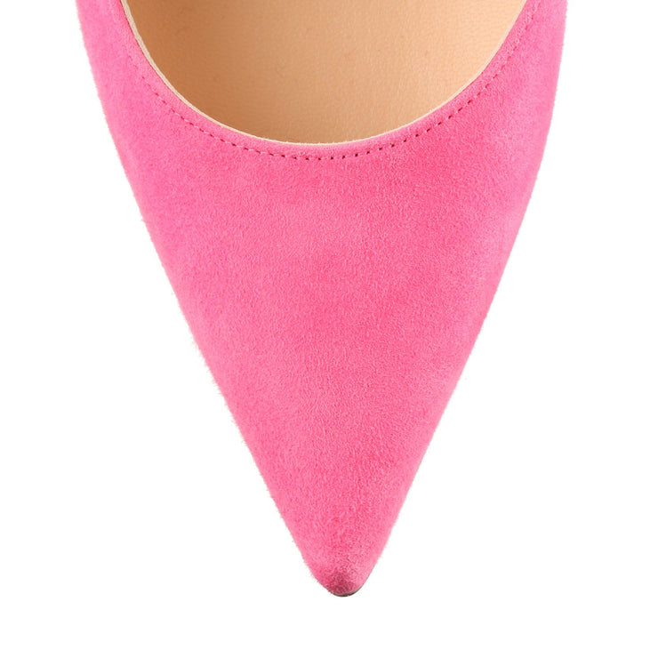 Decoltish 100 pink suede pump