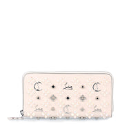 Panettone ivory leather logo studded wallet