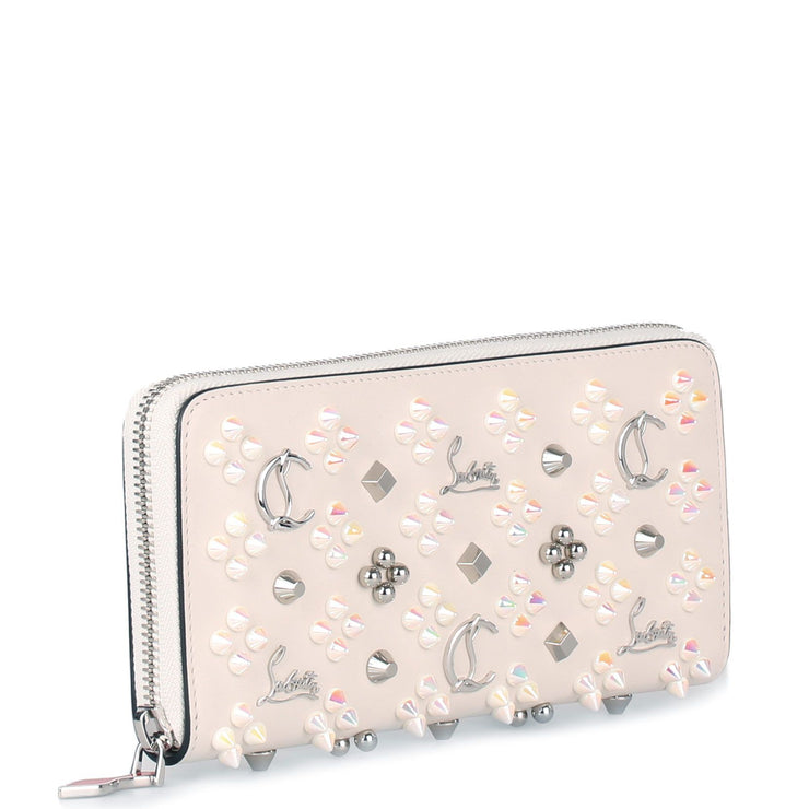 Christian Louboutin, Panettone white leather studded wallet