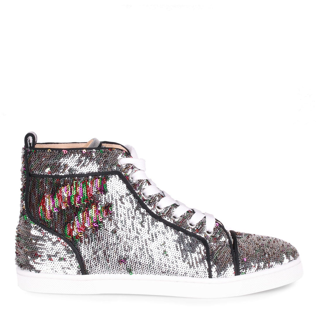 Christian Louboutin | Bip Bip silver sequin sneaker | Savannahs
