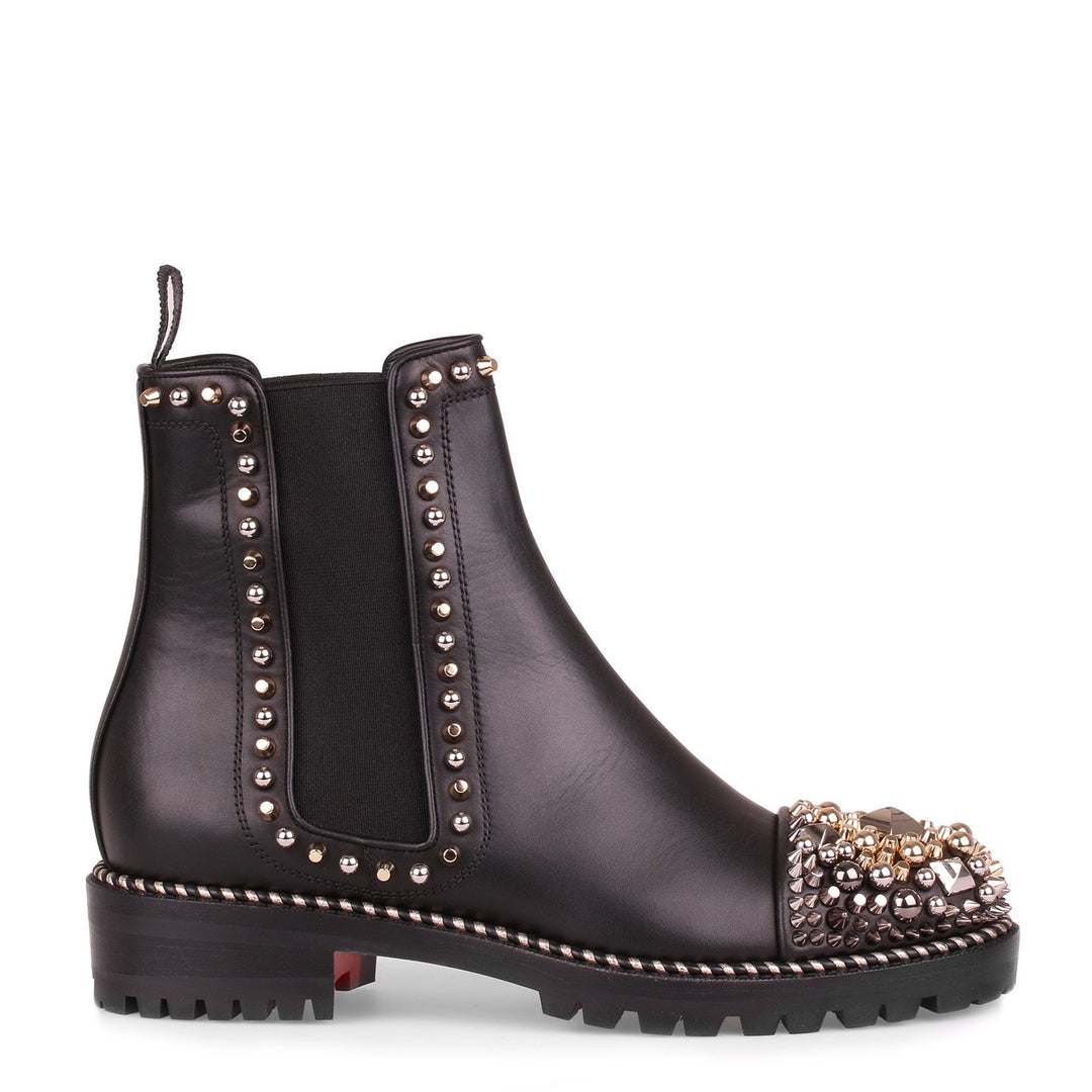 Christian Louboutin Chasse a Clou black leather boot Savannahs