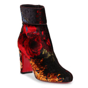 Shop Christian Louboutin Moulamax Glitter Velvet Ankle Boots