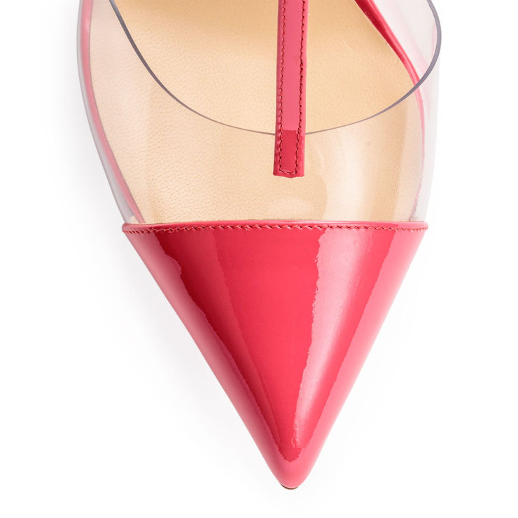 Nosy 100 patent pink pumps