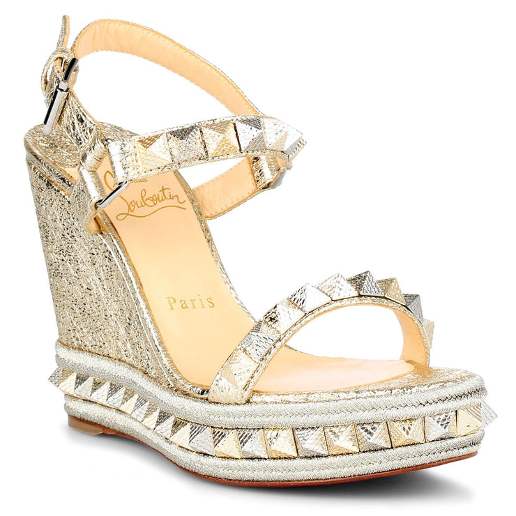 Pyraclou 110 metallic leather espadrilles