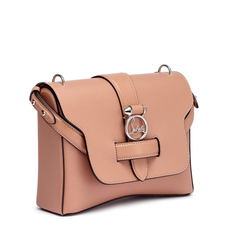 Rubylou small nude leather bag