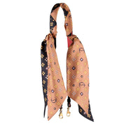 Artemistrap beige loubinthesky silk scarf strap