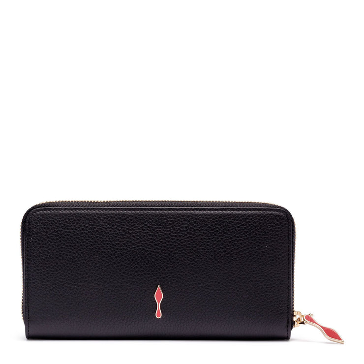 Panettone black leather wallet