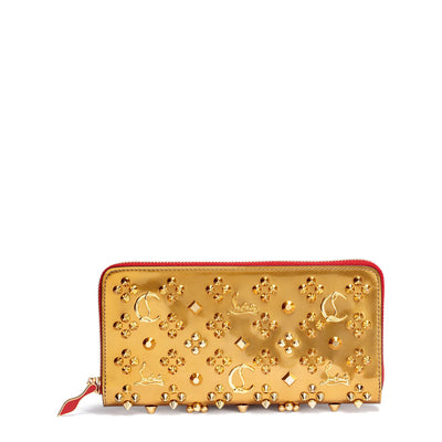 Panettone gold logo studded wallet