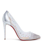 Degrastrass 100 silver patent pumps